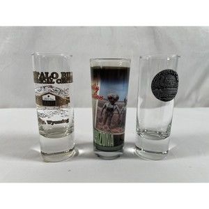 Lot of 3 Shot Glass Wyoming Arizona Ohio Souvenir 2 oz READ # 1